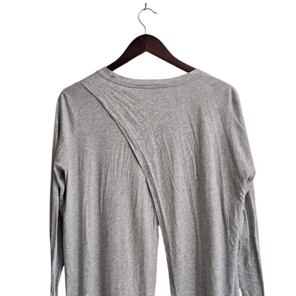 Athleta Gray Camino Sweater Wrap With Open Back Split Sz S - Picture 4 of 9
